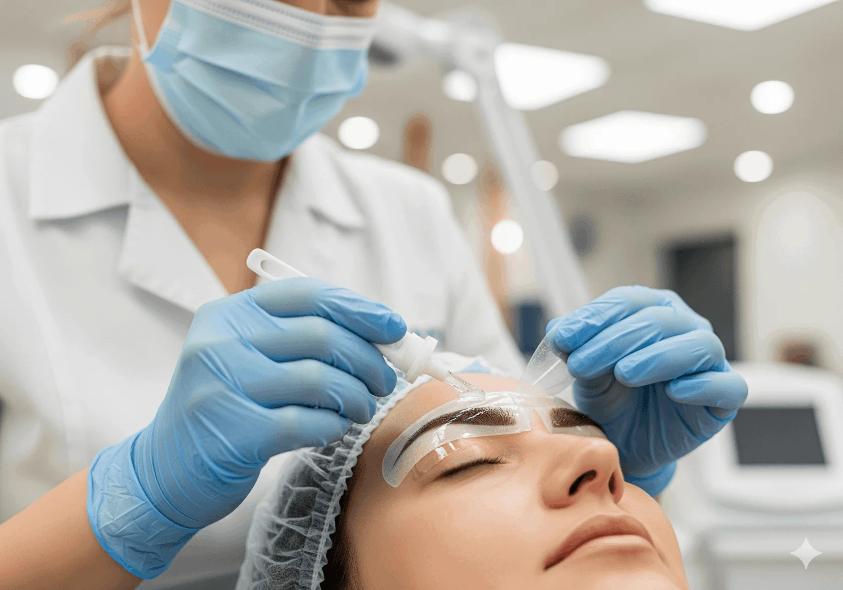 Brow lamination com efeito brushed-up