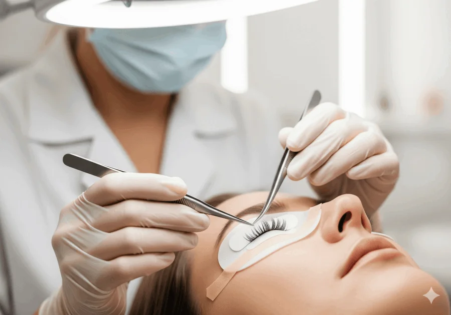 Extensão de cílios com volume