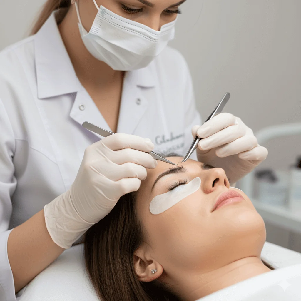 Manutenção de extensão de cílios